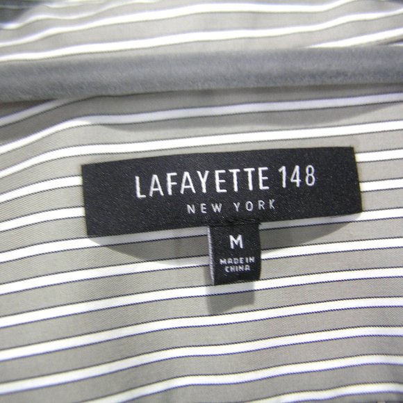 LAFAYETTE 148 GRAY STRIPED TUNIC MEDIUM - Picture 2 of 9
